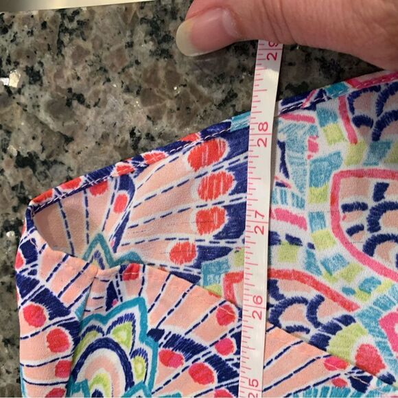 Pappagallo V-Neck Blouse 3/4 Sleeves with Ties Size Medium - Picture 7 of 7